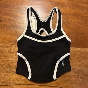 Free People Movement Black and White CrossBar Cami-XS